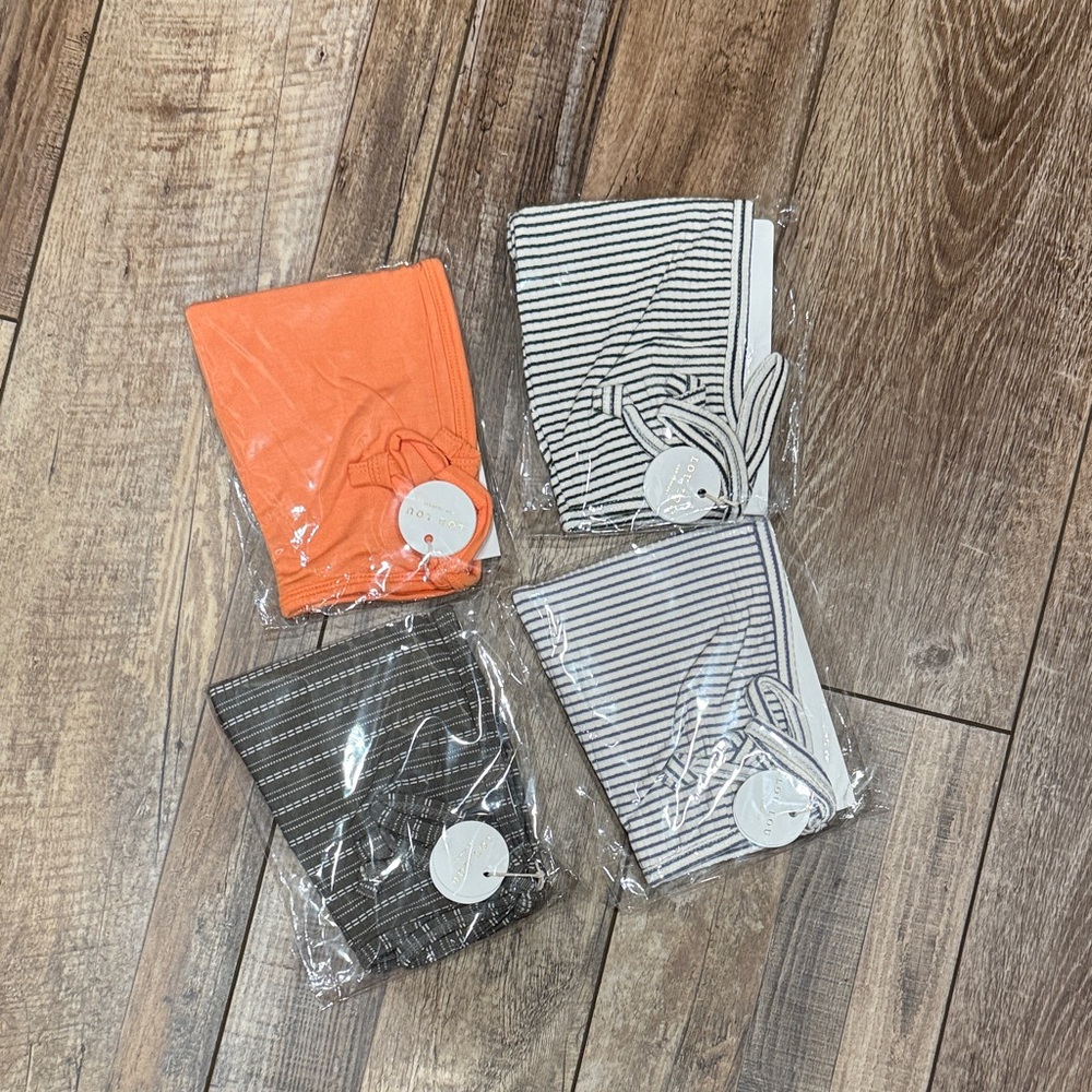 Set of 4 Lou Lou & Company newborn bonnets